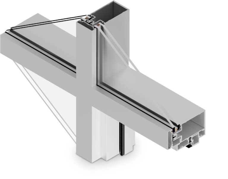 2 ½” Face Aluminum Curtain Wall Framing Systems Cross Aluminum
