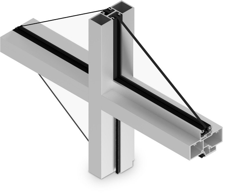 E-4500 Cross Aluminum Storefront