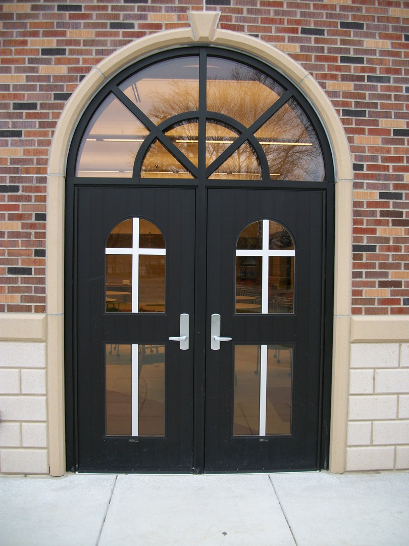 FL400 Flush Aluminum Commercial Doors Cross Aluminum